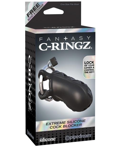 Fantasy C-ringz Extreme Silicone Cock Blocker - Black Pipedream®