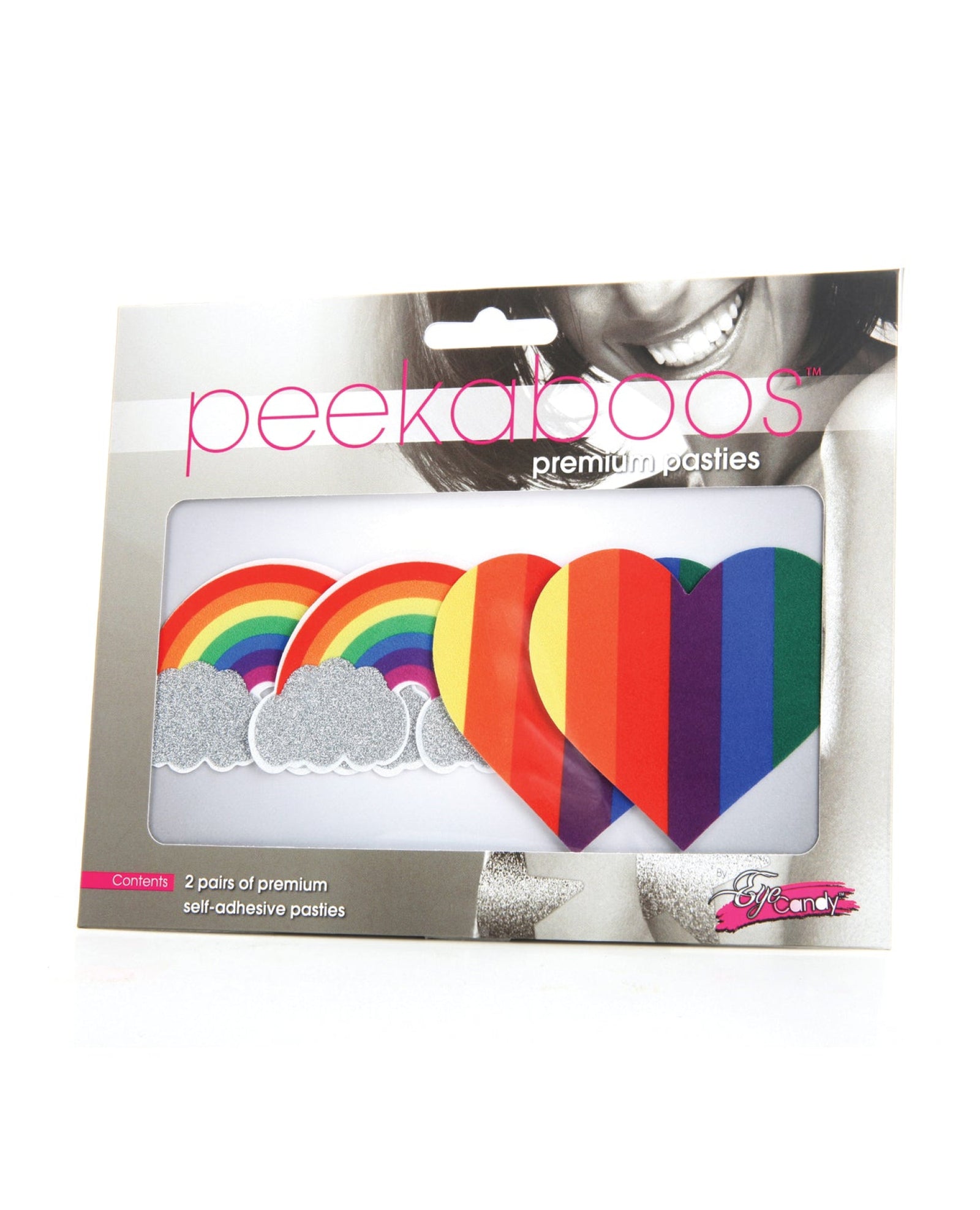 Peekaboos Pride Glitters Rainbows & Hearts - Pack Of 2 Xgen