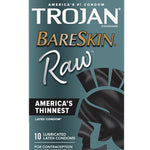 Trojan Bareskin Raw Condom - Pack Of 10 Trojan