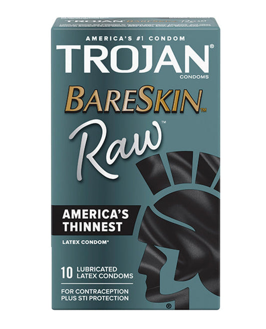 Trojan Bareskin Raw Condom - Pack Of 10 Trojan