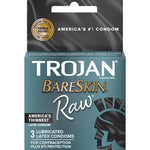 Trojan Bareskin Raw Condom - Pack Of 3 Trojan