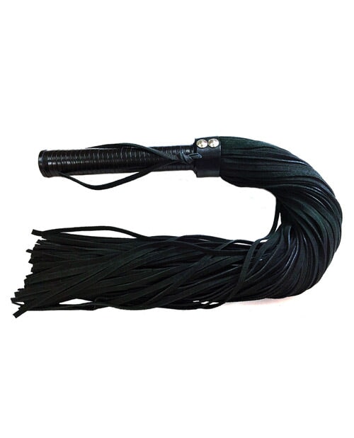 Rouge Suede Flogger W-leather Handle - Black Rouge 1657