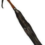 Rouge Leather Flogger W-wooden Handle - Black Rouge