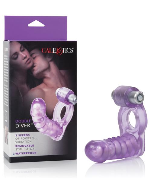 Double Diver Vibrating Enhancer W-flexible Penetrator - Purple California Exotic Novelties