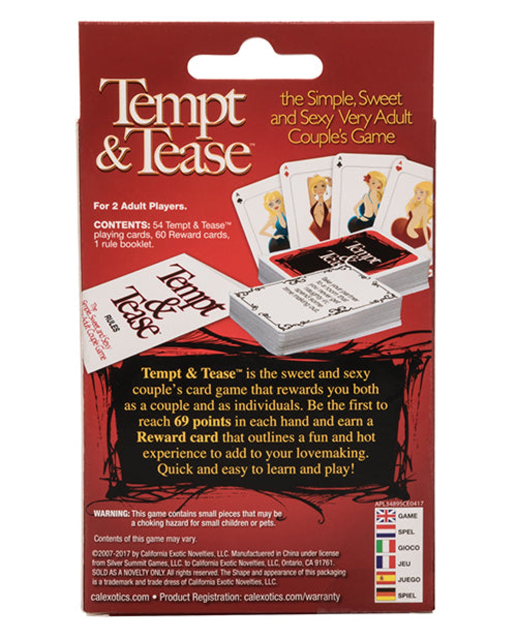 Tempt & Tease Card Game California Exotic Novelties
