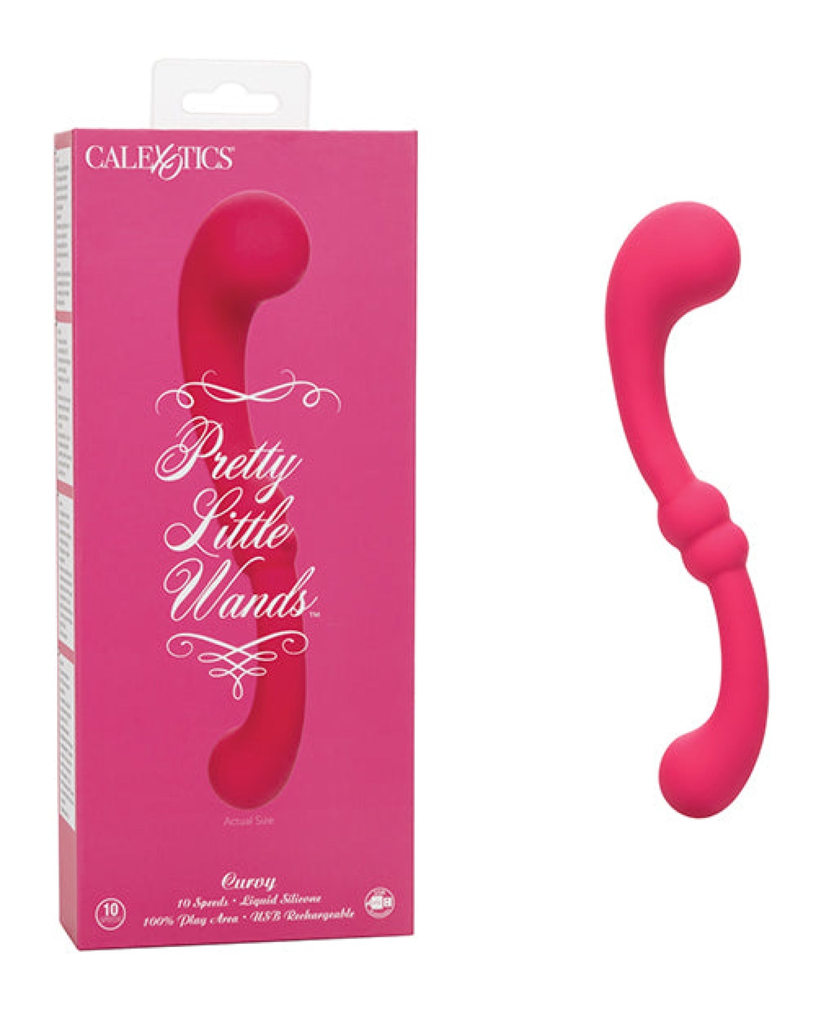 Pretty Little Wands Curvy Massager - Pink California Exotic Novelties