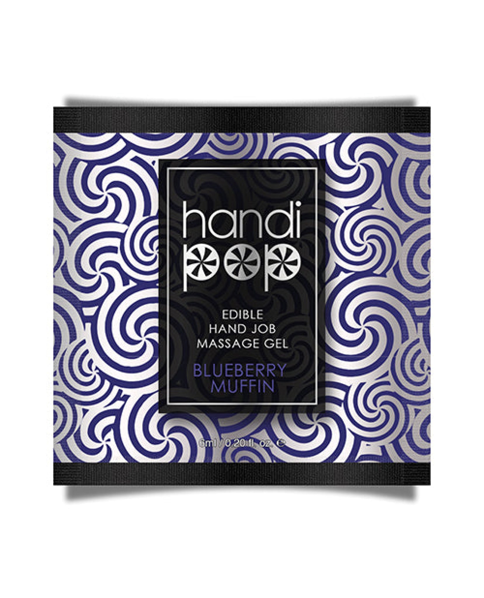 Handipop Hand Job Massage Gel Single Use Packet - 6 Ml Blueberry Muffin Sensuva