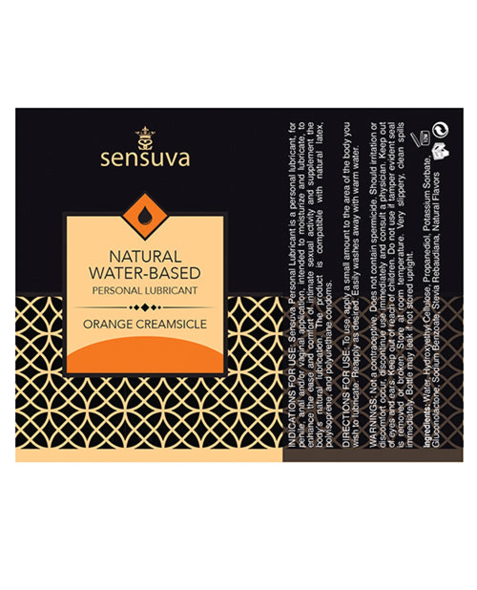 Sensuva Natural Water Based Personal Moisturizer - 1.93 Oz Orange Creamsicle Sensuva Valencia Naturals