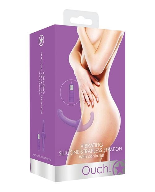 Shots Ouch Vibrating Silicone Strapless Strap On W/controller Shots