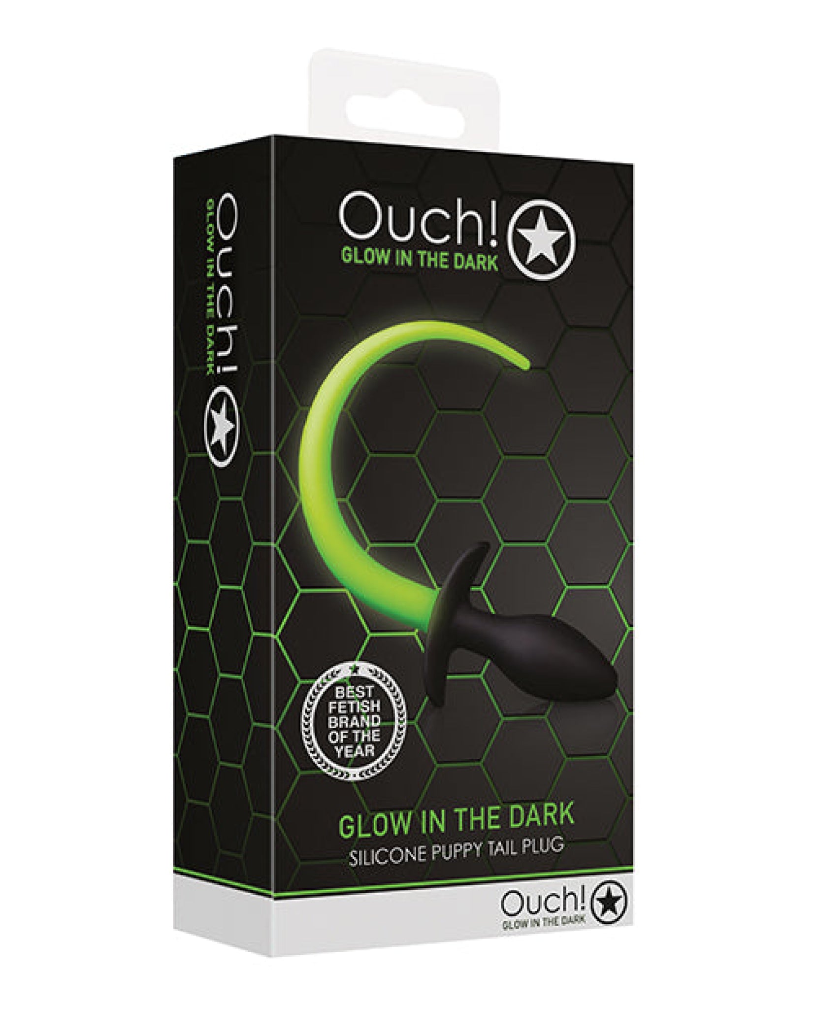 Shots Ouch Puppy Tail Plug - Glow In The Dark Shots America LLC