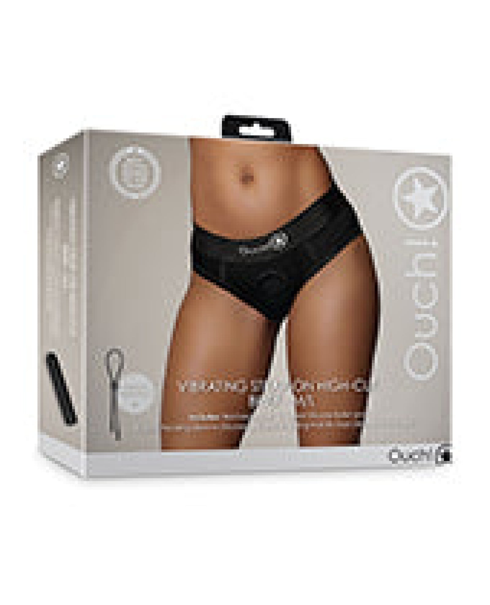 Shots Ouch Vibrating Strap On High-cut Brief - Black Shots