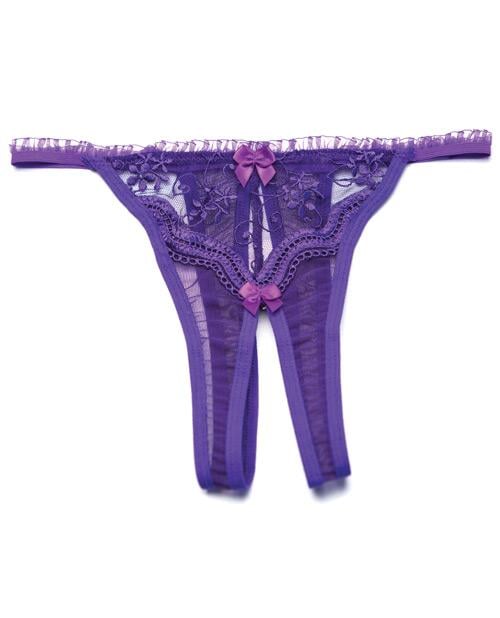 Scalloped Embroidery Crotchless Panty Shirley Of Hollywood