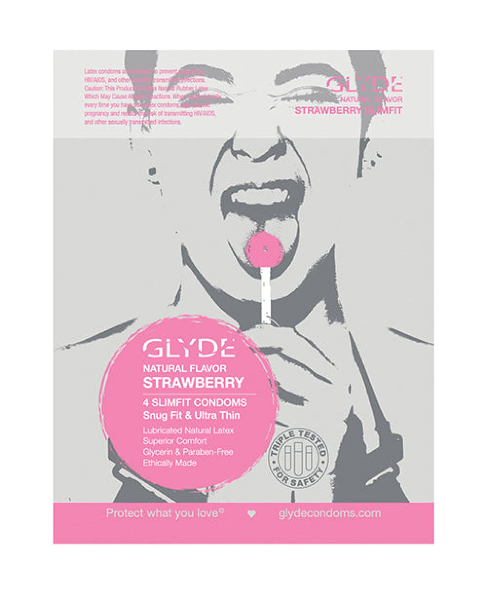 Glyde Slim Strawberry - Pack Of 4 Glyde