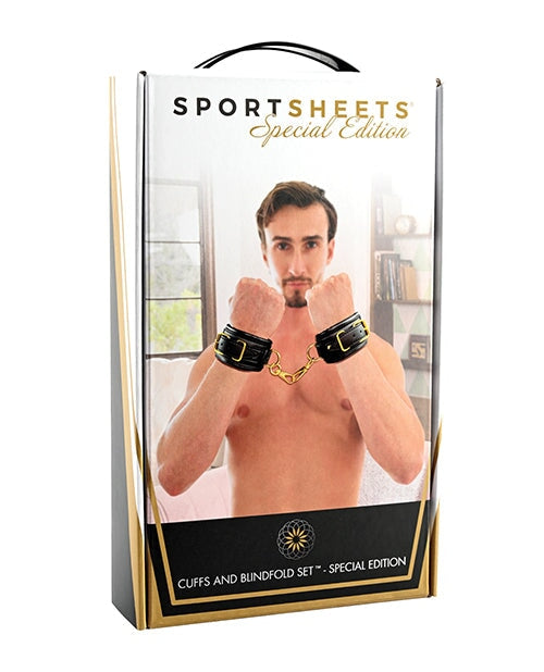 Sportsheets Cuffs & Blindfold Set - Special Edition Sportsheets
