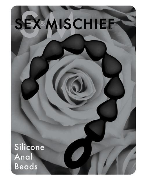 Sex & Mischief Silicone Anal Beads - Black Sex & Mischief