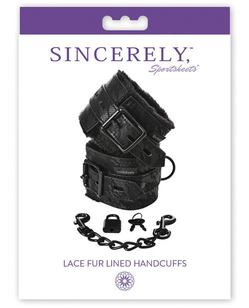 Sincerely Lace Fur Lined Handcuffs Sincerely