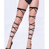 Ruffled Lace Top Leg Wraps Black O-s Seven 'til Midnight Costume