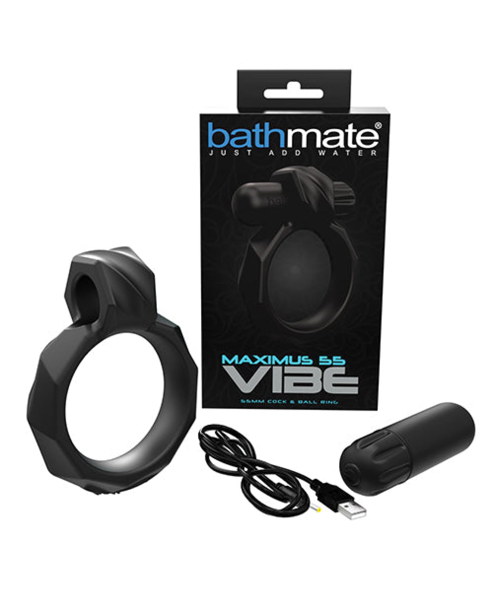 Bathmate Maximus Vibe 55 Cock Ring - Black Bathmate®