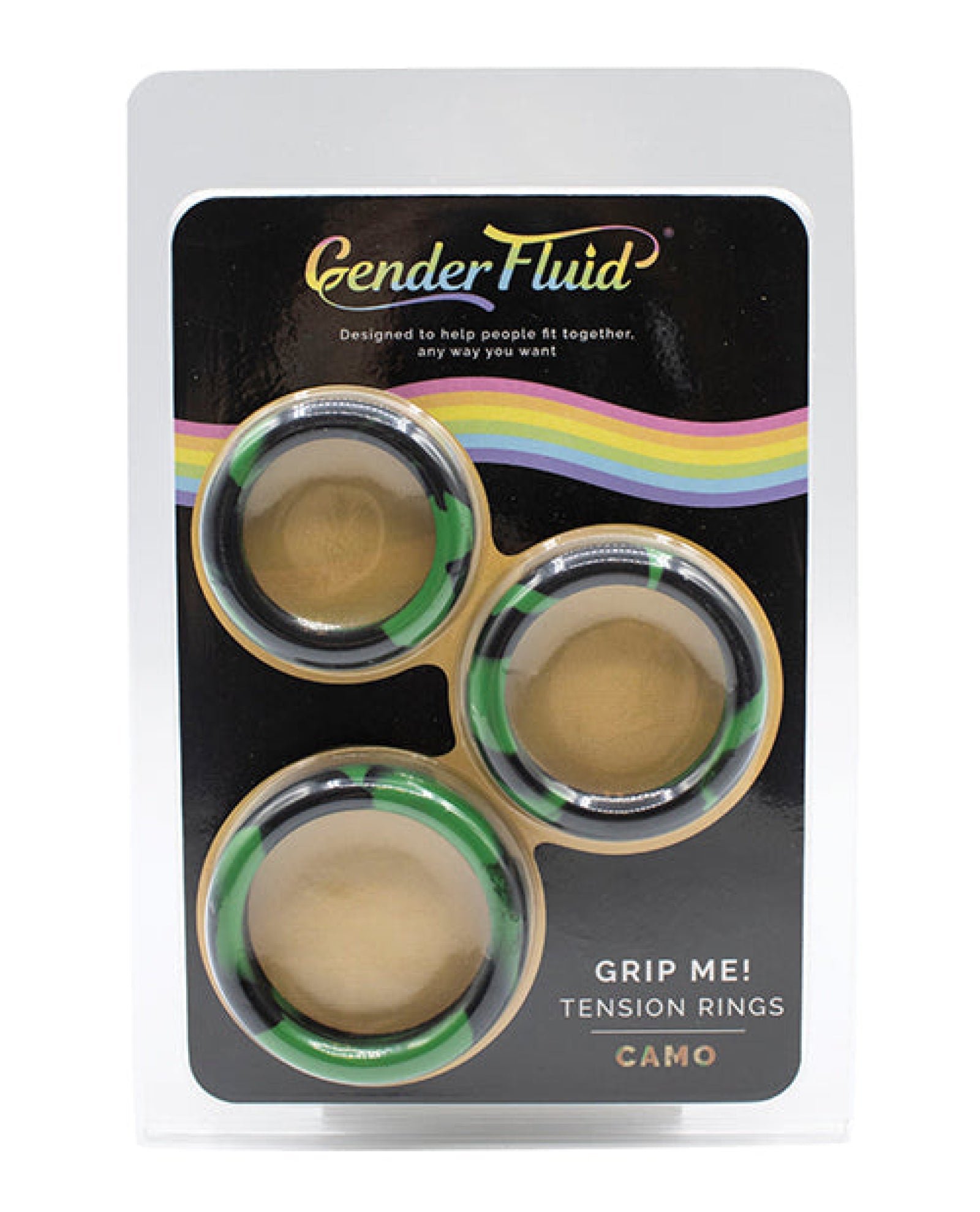 Gender Fluid Grip Me! Tension Ring Set Gender Fluid