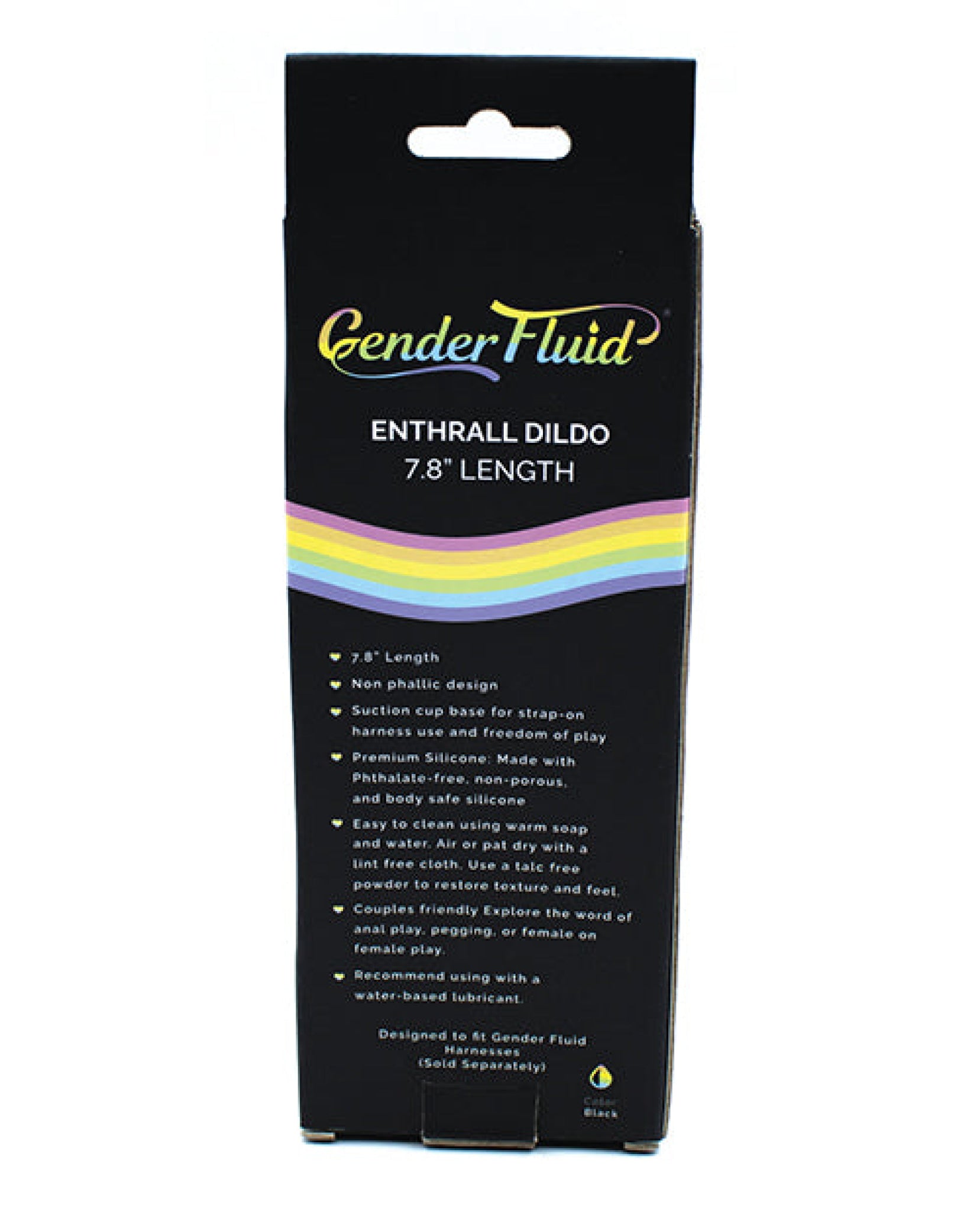 Gender Fluid 7.8" Enthrall Strap On Dildo - Black Gender Fluid