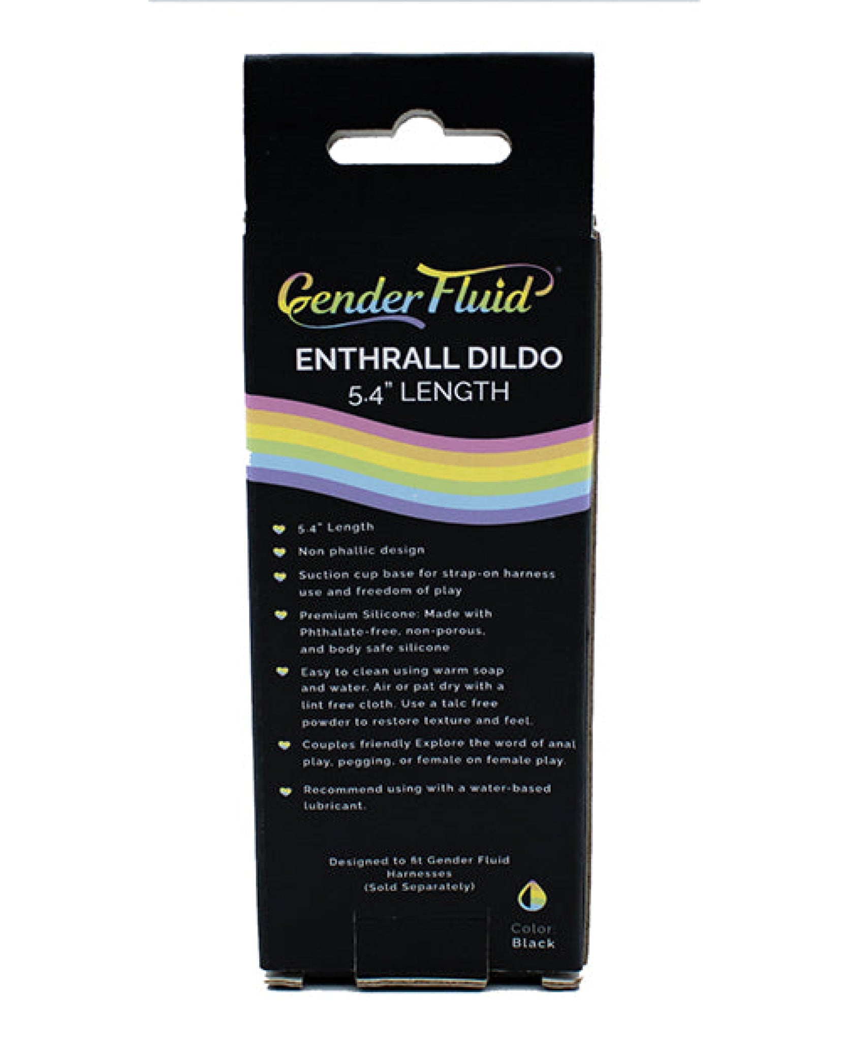 Gender Fluid 5.5" Enthrall Strap On Dildo - Black Gender Fluid