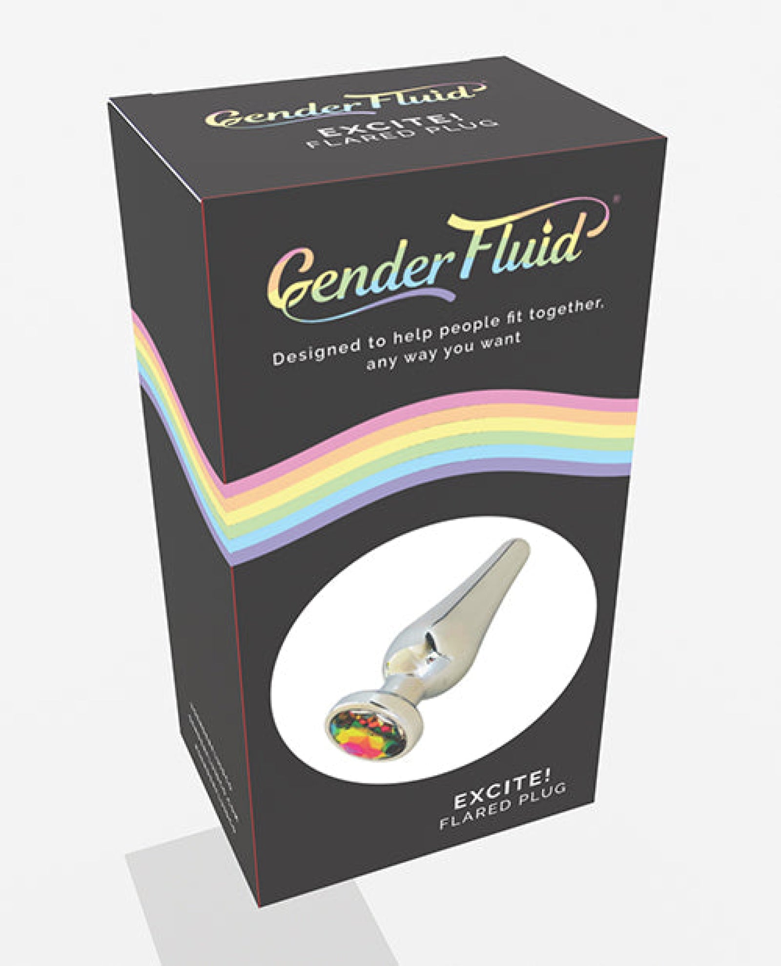 Gender Fluid Excite! Flared Plug - Silver Gender Fluid