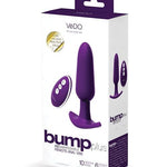 Vedo Bump Plus Rechargeable Remote Control Anal Vibe - Deep Purple VēDO