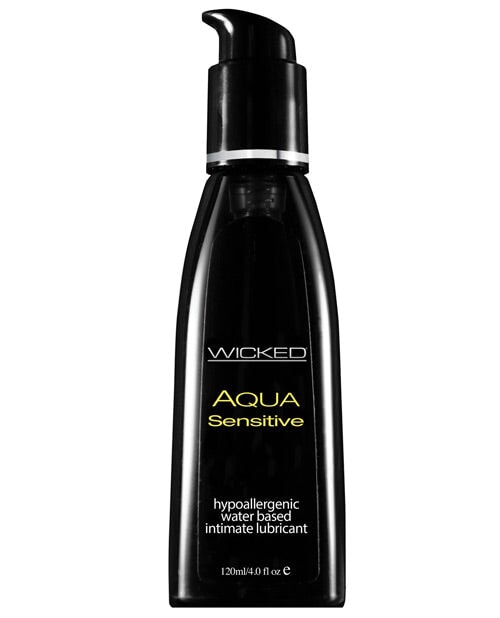Wicked Sensual Care Hypoallergenic Aqua Sensitive Water Based Lubricant - 4 Oz Unscented Wicked Sensual Care