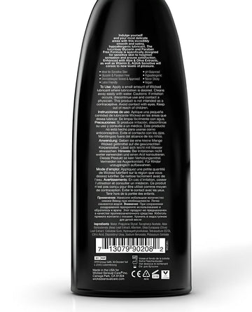 Wicked Sensual Care Hypoallergic Aqua Sensitive Lubricant - 8 Oz Wicked Sensual Care