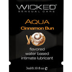 Wicked Sensual Care Aqua Water Based Lubricant - .1 Oz Cinnamon Bun Wicked Sensual Care