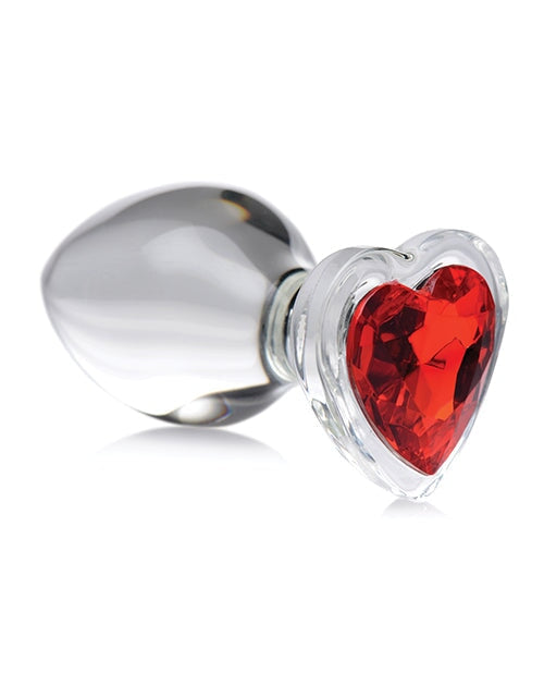 Booty Sparks Red Heart Gem Glass Anal Plug Booty Sparks