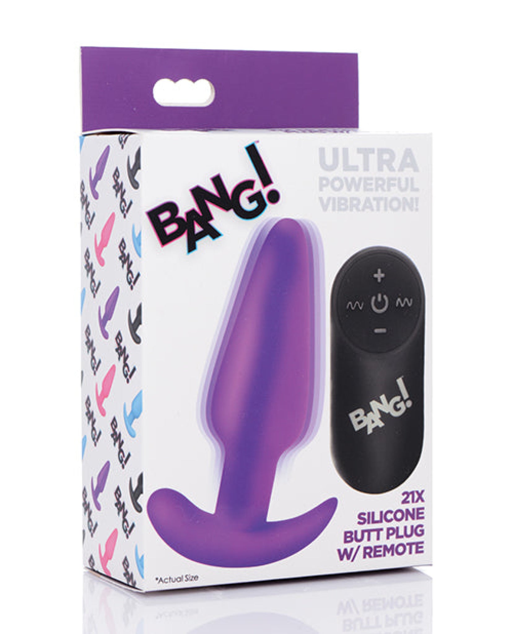 Bang! 21x Vibrating Silicone Butt Plug W/remote Bang!