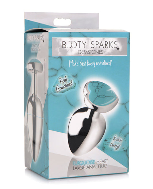 Booty Sparks Gemstones Turquoise Heart Anal Plug Booty Sparks 1657