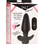 Tailz Snap On Interchangeable 10x Vibrating Silicone Anal Plug W/remote Tailz