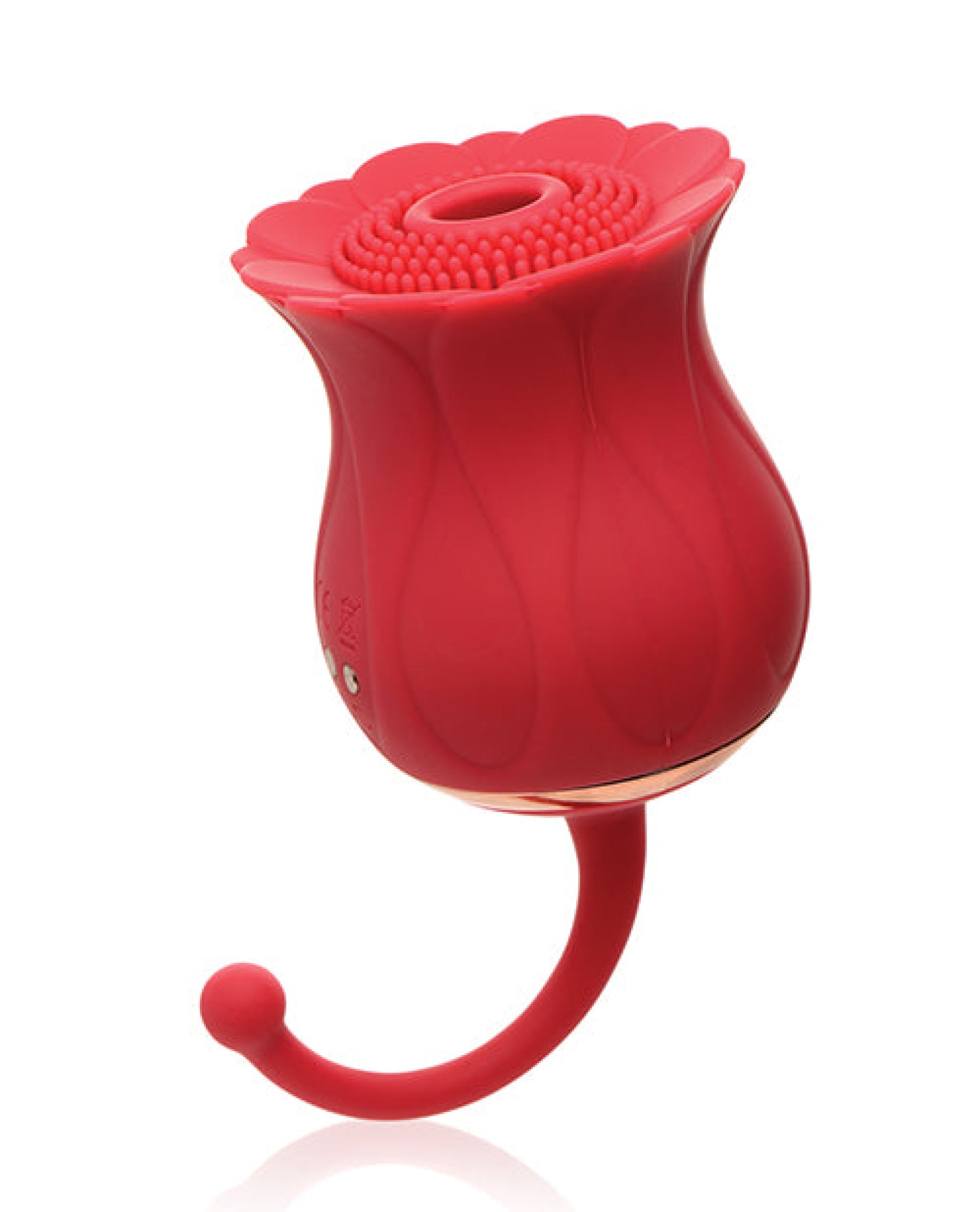 Inmi Bloomgasm Royalty Rose Textured Suction Clit Stimulator - Red Inmi
