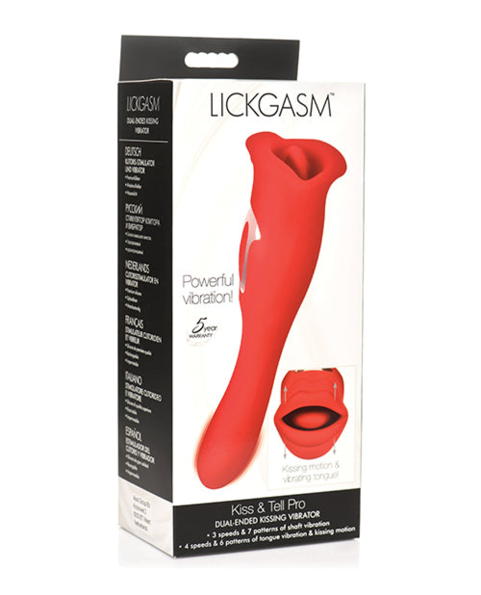 Shegasm Lickgasm Kiss + Tell Pro Dual Ended Kissing Vibrator - Red Shegasm