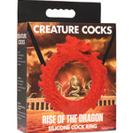 Creature Cocks Rise of the Dragon Silicone Cock Ring - Red Creature Cocks