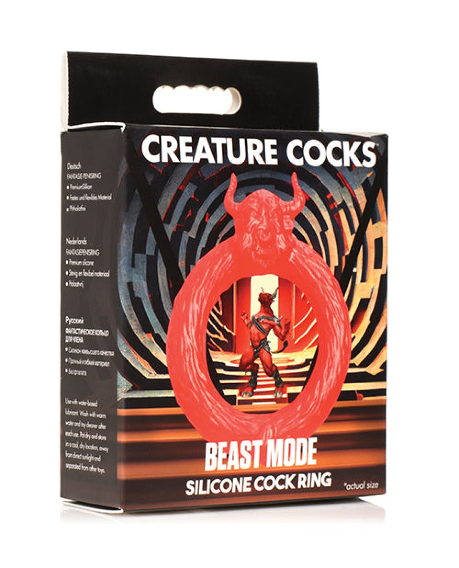 Creature Cocks Beast Mode Silicone Cock Ring - Red Creature Cocks