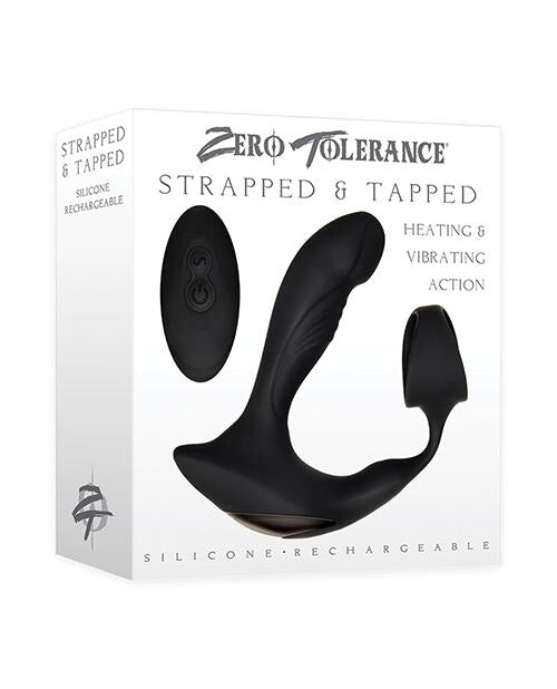 Zero Tolerance Strapped & Tapped Rechargeable Prostate Vibrator - Black Zero Tolerance