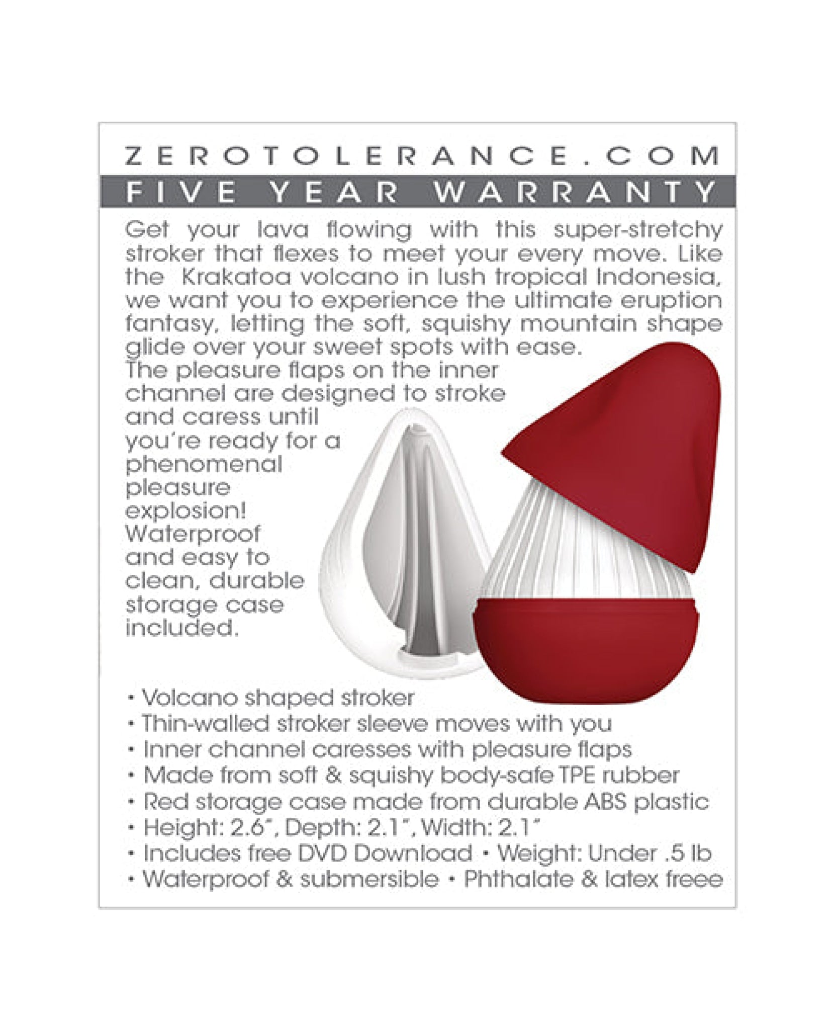 Zero Tolerance Krakatoa Stroker - White Zero Tolerance
