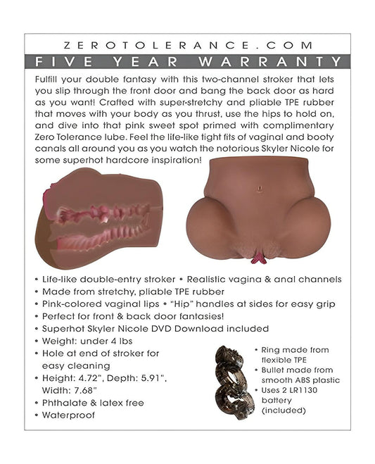 Zero Tolerance Skylar Nicole Movie Download W-realistic Ass & Vagina Stroker Zero Tolerance