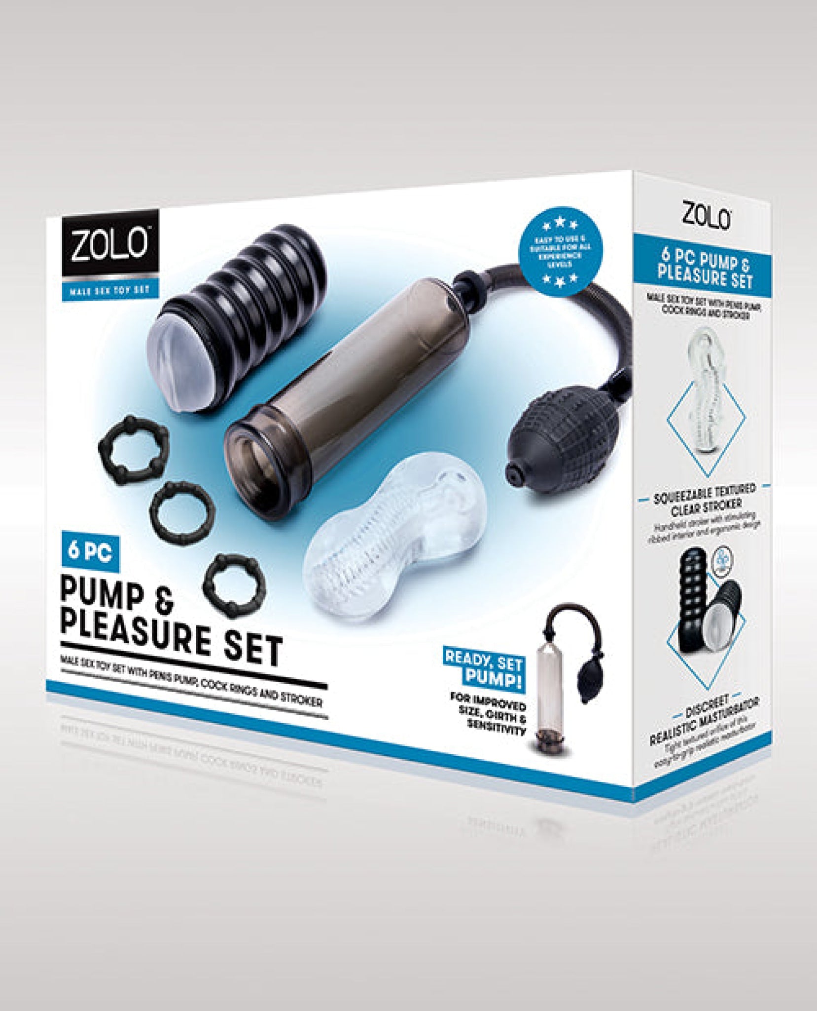 Zolo 6 Pc Pump & Pleasure Set - Black Zolo™