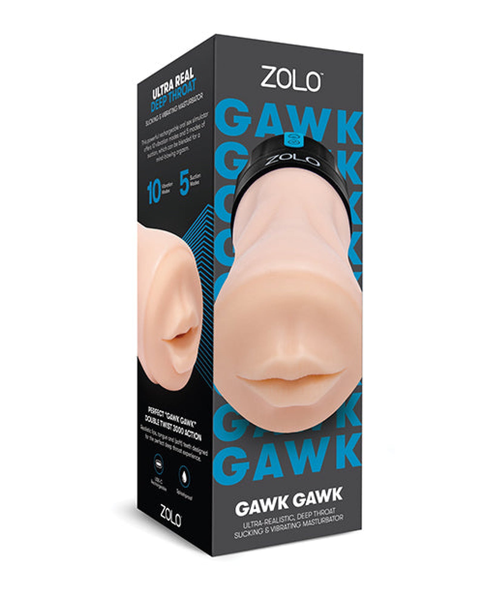 Zolo Gawk Gawk Deep Throat Vibrating Masturbator - Ivory Zolo™