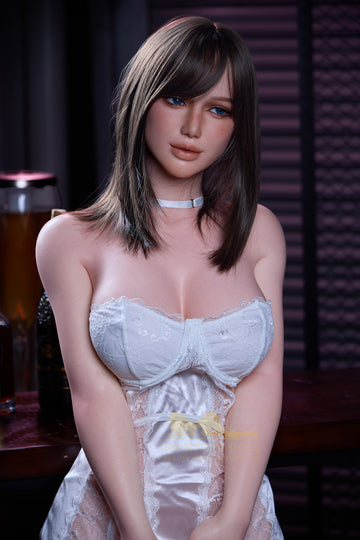 Celine 164cm (5ft4) E-Cup Natural skin seamless neck AIO body Real Life Silicone Sex Doll - IronTech Doll®