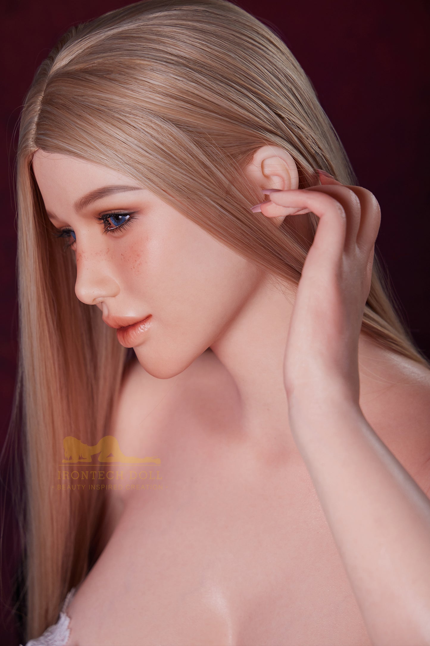 Celine 164cm (5ft4) E-Cup Natural skin seamless AIO body Real Life Silicone Sex Doll - IronTech Doll®