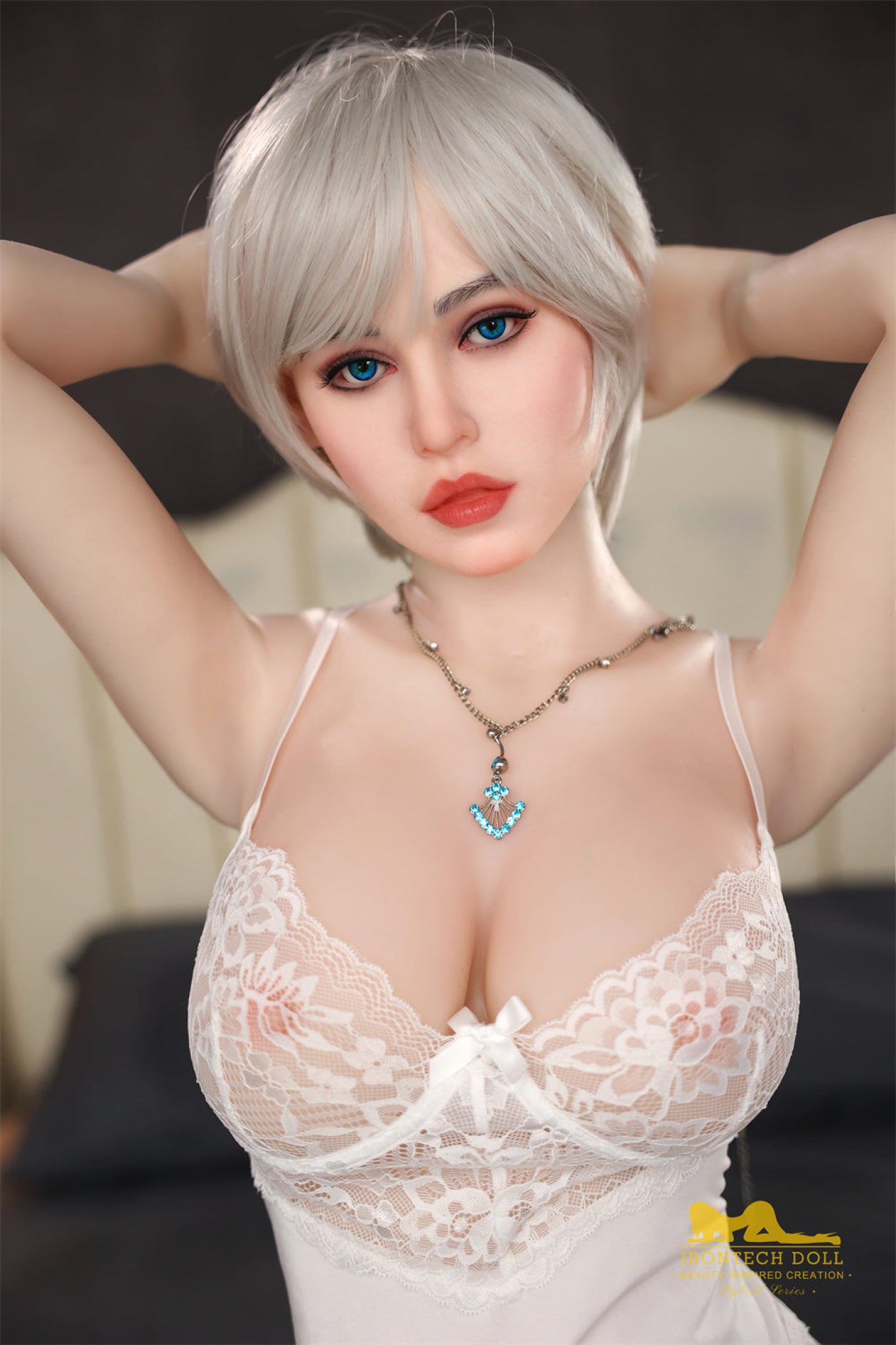 Angelia Silicone Head and TPE Body Hybrid Sex Doll - Irontech Doll Irontech Doll