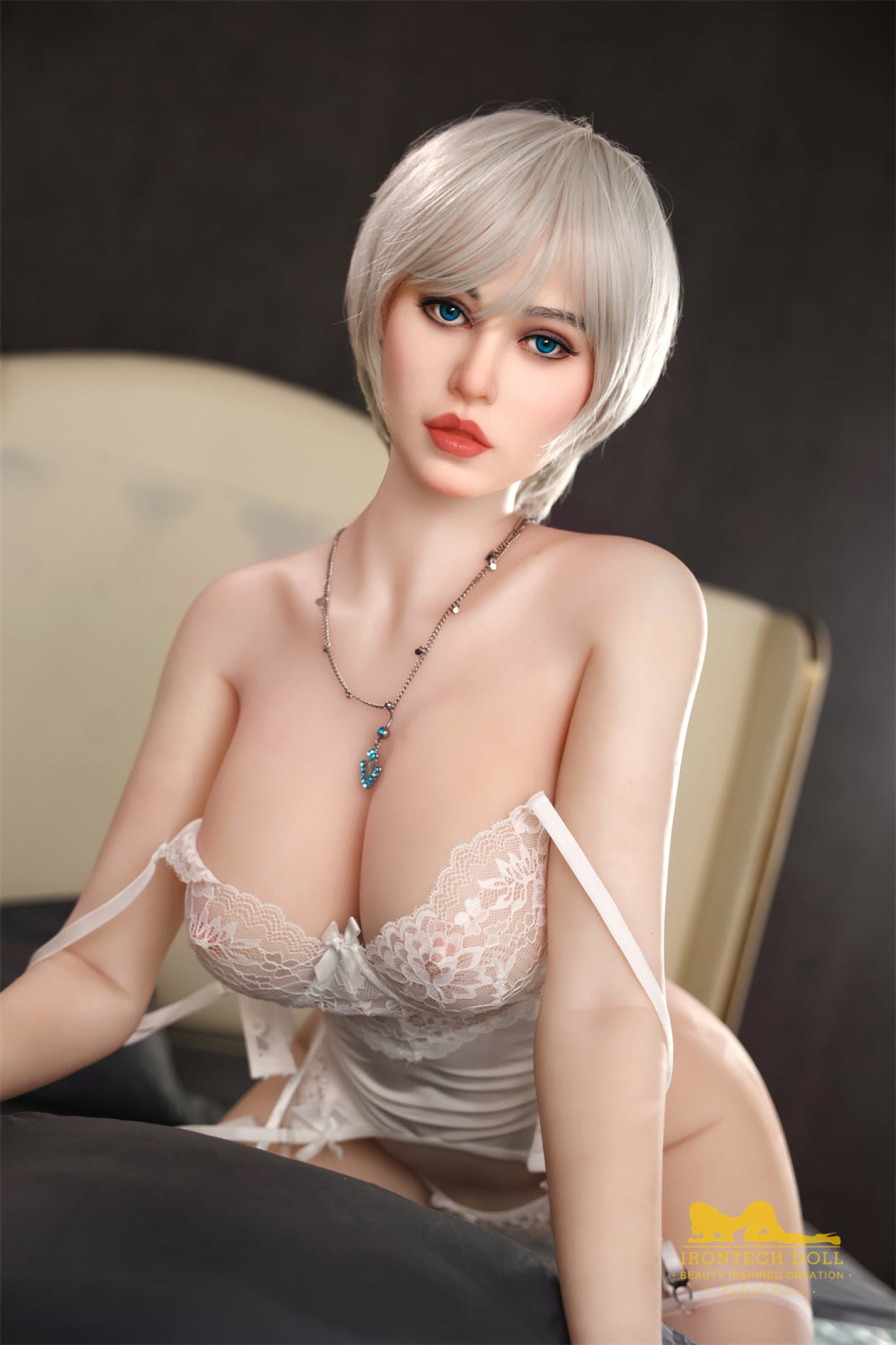 Angelia Silicone Head and TPE Body Hybrid Sex Doll - Irontech Doll Irontech Doll®