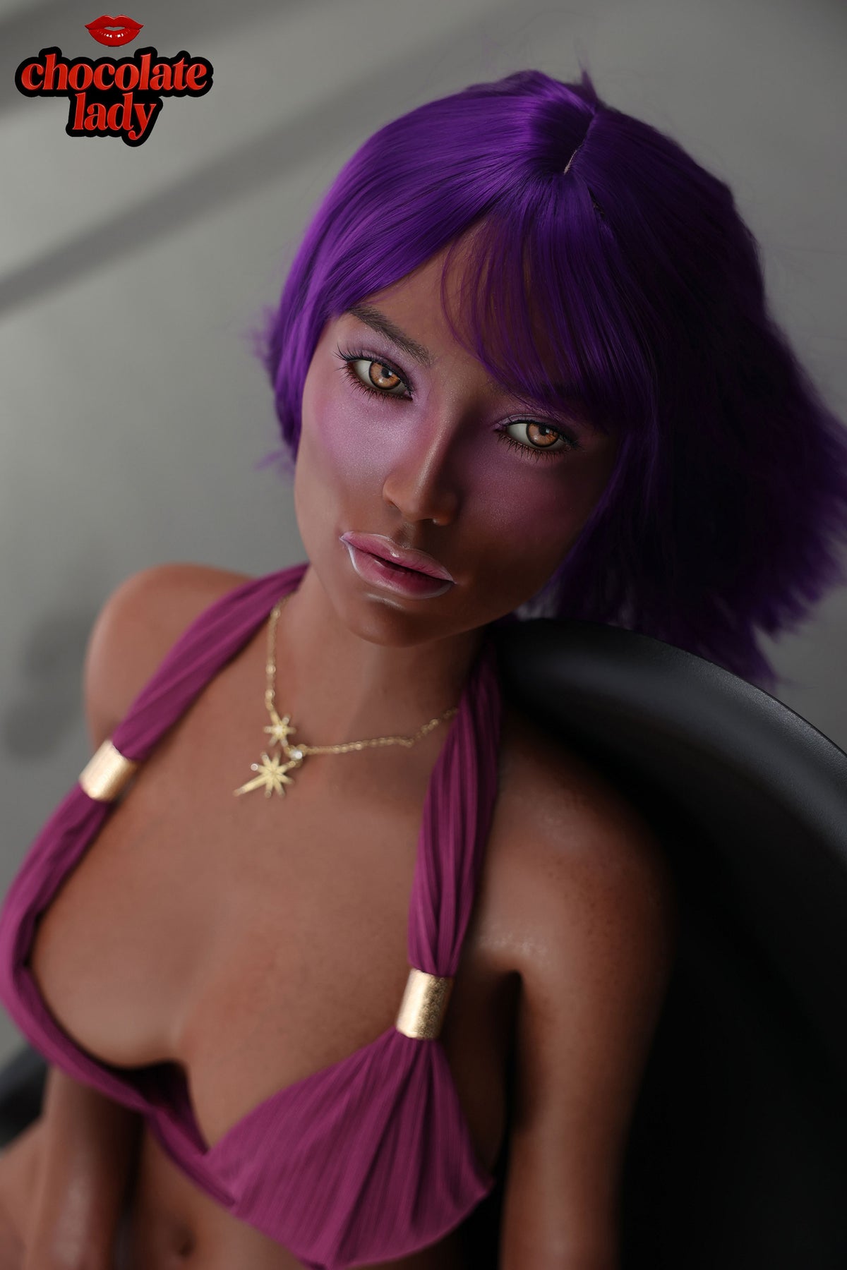 Aim 160cm C-Cup Silicone Sex Doll - Chocolate Lady Doll - photo 4