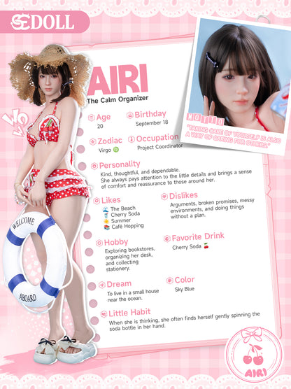 Airi.A Realistic Skin Textures T159cm(5ft3) A-Cup Full Silicone Sex Doll - SEDOLL®