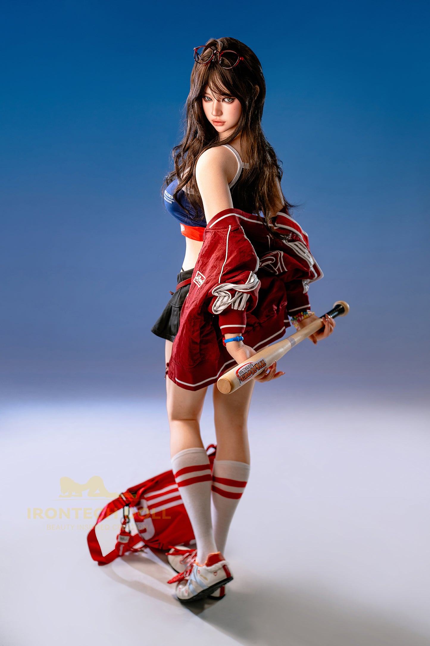 Evie ROSmax head Baseball Girl 161cm(5ft28) F-Cup Full Silicone Sexy Love Doll - Super Realistic Silicone Series - Irontech Doll®